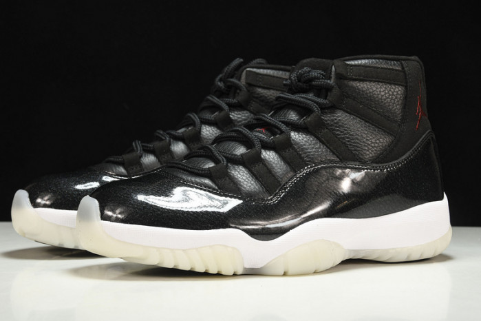 jordan 11 retro bp "72-10" black mens 378037-002