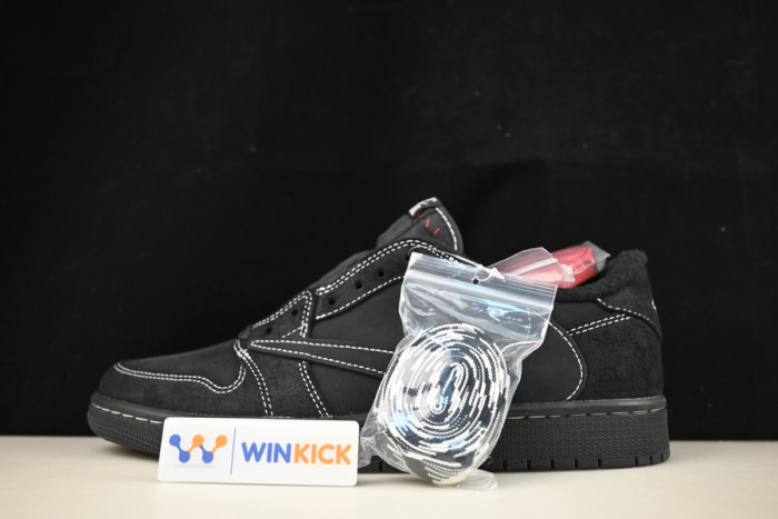 TRAVIS SCOTT X AIR JORDAN 1 LOW OG BLACK/BLACK DM7866-001 (with accessories)